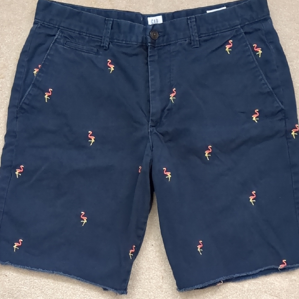 Gap Embroidered Flamingo Shorts Sz. 32